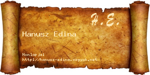 Hanusz Edina névjegykártya